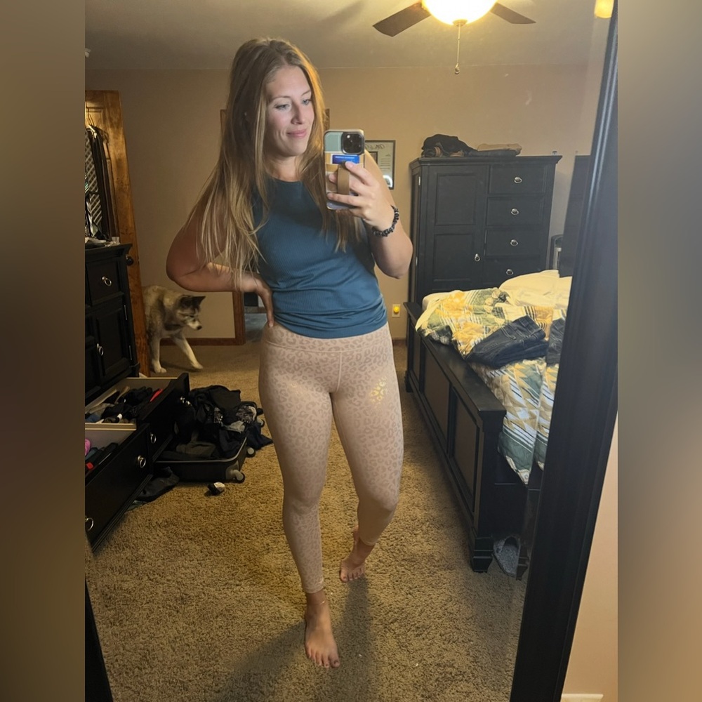 Zyia Gold Leopard Light N Tight